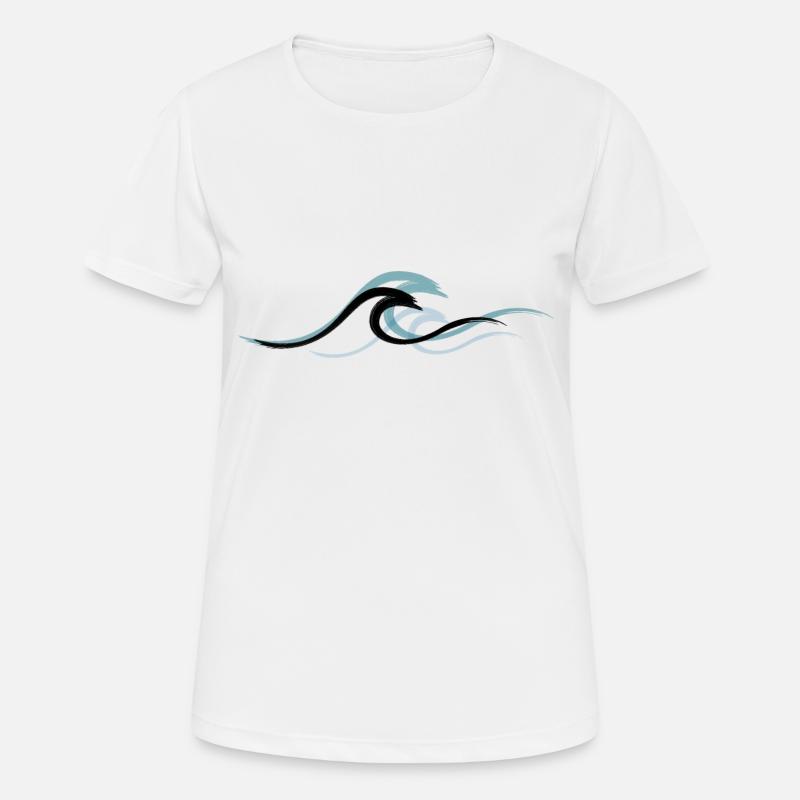 Wave wave Surfing Water Rat Surfer - Women's Breathable T-Shirt - white