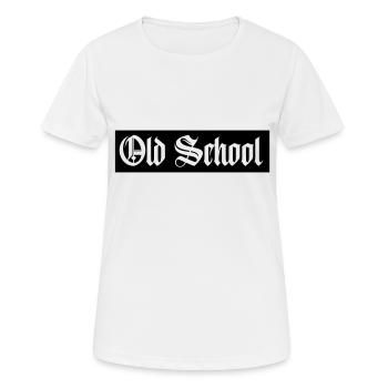 old school - Frauen T-Shirt atmungsaktiv - Weiß - Vorne - AI Model Female 172 dark (172cm)
