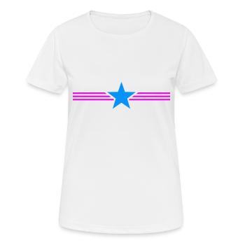Bright Stars and Stripes - Women's Breathable T-Shirt - white - Front - AI Model Female 172 dark (172cm)