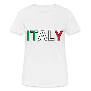 Italy Flag - Women's Breathable T-Shirt - white - Front - AI Model Female 172 dark (172cm)