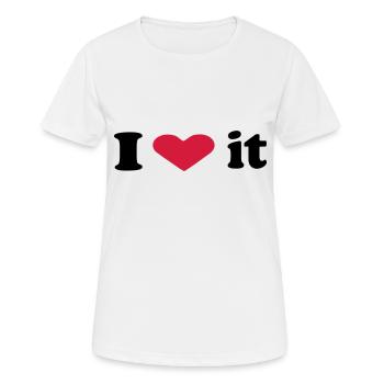 i heart it - Frauen T-Shirt atmungsaktiv - Weiß - Vorne - AI Model Female 172 dark (172cm)