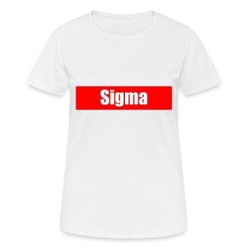 Sigma - Frauen T-Shirt atmungsaktiv - Weiß - Vorne - AI Model Female 172 dark (172cm)