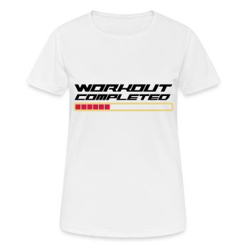 Workout Komplett - Frauen T-Shirt atmungsaktiv - Weiß - Vorne - AI Model Female 172 dark (172cm)