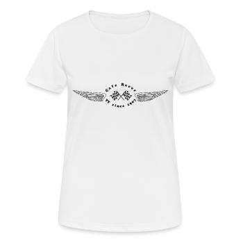 Cafe Racer - Frauen T-Shirt atmungsaktiv - Weiß - Vorne - AI Model Female 172 dark (172cm)