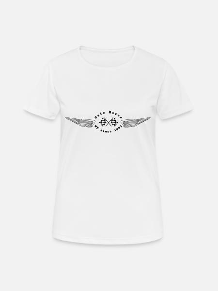 Cafe Racer - Frauen T-Shirt atmungsaktiv - Weiß