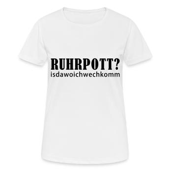 Ruhr - isdawoichwechkomm - T-shirt respirant Femme - blanc - Devant - AI Model Female 172 dark (172cm)