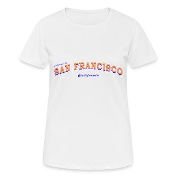 San Francisco - T-shirt respirant Femme - blanc - Devant - AI Model Female 172 dark (172cm)