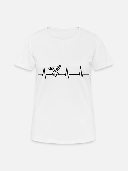 Heartbeat of a hare - Women's Breathable T-Shirt - white