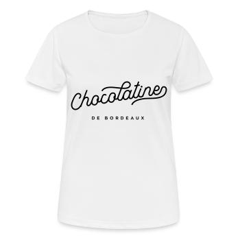 Die Chocolatine de Bordeaux - Frauen T-Shirt atmungsaktiv - Weiß - Vorne - AI Model Female 172 dark (172cm)