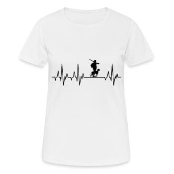 Chasseur avec chien chien de chasse - T-shirt respirant Femme - blanc - Devant - AI Model Female 172 dark (172cm)