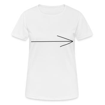 Arrow right - Women's Breathable T-Shirt - white - Front - AI Model Female 172 dark (172cm)