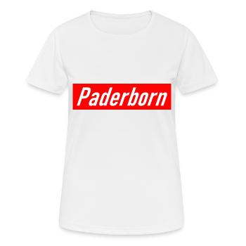 Paderborn - Slogan - Deutschland - Germany - Frauen T-Shirt atmungsaktiv - Weiß - Vorne - AI Model Female 172 dark (172cm)