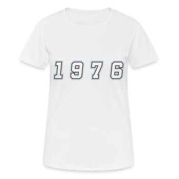 1976 Year Number - Women's Breathable T-Shirt - white - Front - AI Model Female 172 dark (172cm)