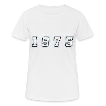 1975 Jahr Zahl - Frauen T-Shirt atmungsaktiv - Weiß - Vorne - AI Model Female 172 dark (172cm)