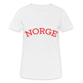Norway - Norge - Norwegen - Scandinavia - Women's Breathable T-Shirt - white - Front - AI Model Female 172 dark (172cm)