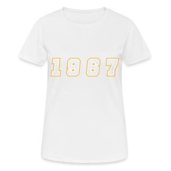 Numéro de l’année 1967 - T-shirt respirant Femme - blanc - Devant - AI Model Female 172 dark (172cm)