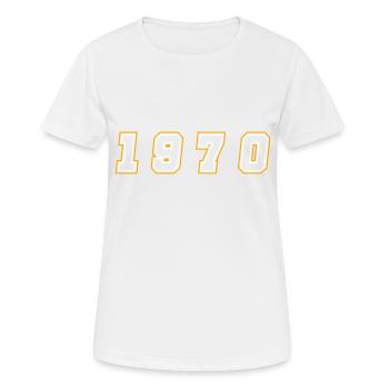 Numéro de l’année 1970 - T-shirt respirant Femme - blanc - Devant - AI Model Female 172 dark (172cm)