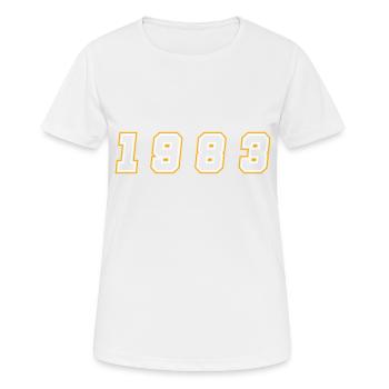 1983 Year Number - Women's Breathable T-Shirt - white - Front - AI Model Female 172 dark (172cm)