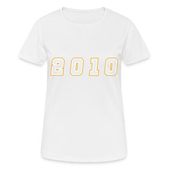 2010 Jahr Zahl - Frauen T-Shirt atmungsaktiv - Weiß - Vorne - AI Model Female 172 dark (172cm)