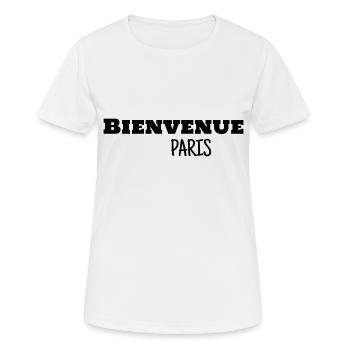 Bienvenue à Paris - T-shirt respirant Femme - blanc - Devant - AI Model Female 172 dark (172cm)
