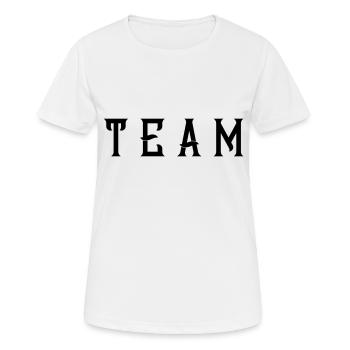 équipe - T-shirt respirant Femme - blanc - Devant - AI Model Female 172 dark (172cm)