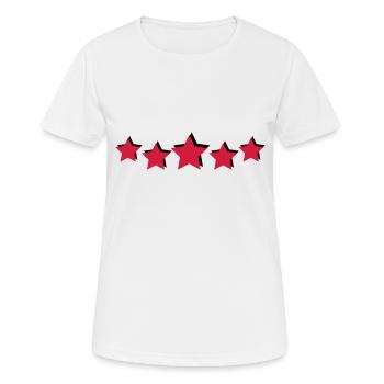 sterne - Frauen T-Shirt atmungsaktiv - Weiß - Vorne - AI Model Female 172 dark (172cm)