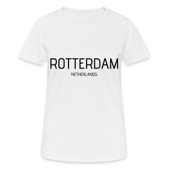 rotterdam - T-shirt respirant Femme - blanc - Devant - AI Model Female 172 dark (172cm)