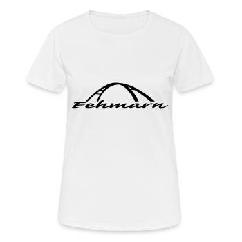 Fehmarn_SVG - Frauen T-Shirt atmungsaktiv - Weiß - Vorne - AI Model Female 172 dark (172cm)