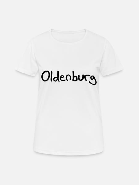 oldenburg - Frauen T-Shirt atmungsaktiv - Weiß