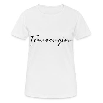 Trauzeugin Junggesellinnenabschied - Frauen T-Shirt atmungsaktiv - Weiß - Vorne - AI Model Female 172 dark (172cm)