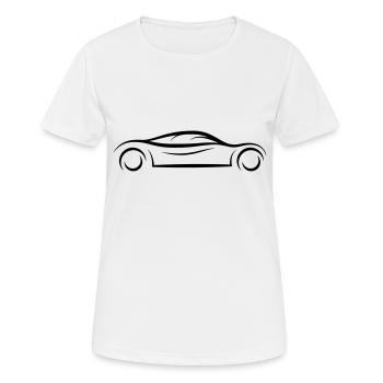 cool car logo mobile driver license driving fast - Women's Breathable T-Shirt - white - Front - AI Model Female 172 dark (172cm)