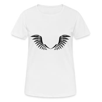 Flügel Engelsflügel Engel Vogel Wings Clipart - Frauen T-Shirt atmungsaktiv - Weiß - Vorne - AI Model Female 172 dark (172cm)
