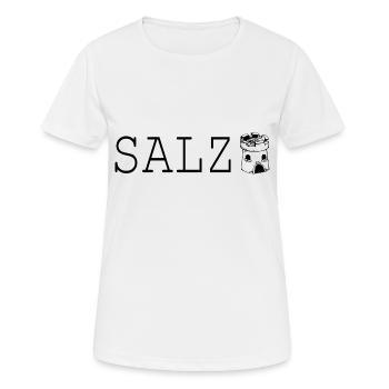 Salzburg - Frauen T-Shirt atmungsaktiv - Weiß - Vorne - AI Model Female 172 dark (172cm)