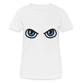 yeux - T-shirt respirant Femme - blanc - Devant - AI Model Female 172 dark (172cm)