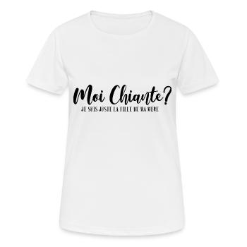 Moi chiante ? cadeau tee-shirt drôle fille chiante - T-shirt respirant Femme - blanc - Devant - AI Model Female 172 dark (172cm)