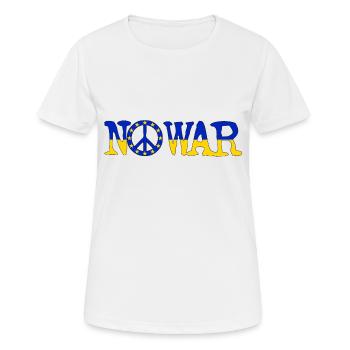 NO WAR IN EUROPE | Gegen EU-Krieg Friedensbewegung - Frauen T-Shirt atmungsaktiv - Weiß - Vorne - AI Model Female 172 dark (172cm)