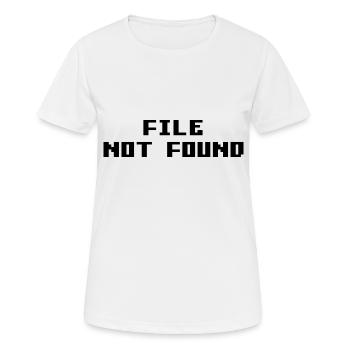 File Not Found - Women's Breathable T-Shirt - white - Front - AI Model Female 172 dark (172cm)