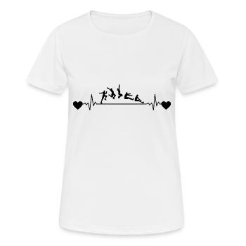 Long jump Triple jump Long jump high jump - Women's Breathable T-Shirt - white - Front - AI Model Female 172 dark (172cm)