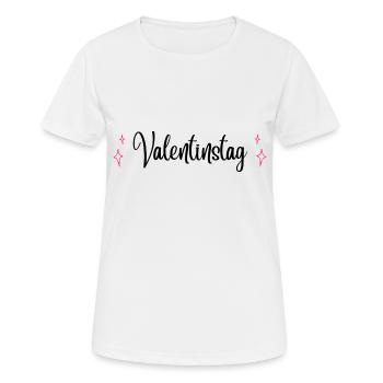 Valentinstag Motiv funkeln ,Valentinstagsgeschenk - Frauen T-Shirt atmungsaktiv - Weiß - Vorne - AI Model Female 172 dark (172cm)