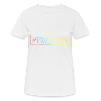 Prag 2023 - Frauen T-Shirt atmungsaktiv - Weiß - Vorne - AI Model Female 172 dark (172cm)