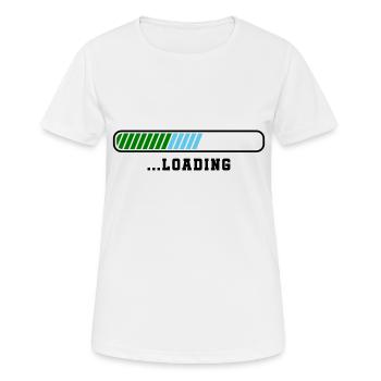 loading - Frauen T-Shirt atmungsaktiv - Weiß - Vorne - AI Model Female 172 dark (172cm)