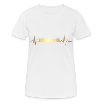 Heartbeat Brussels - Women's Breathable T-Shirt - white - Front - AI Model Female 172 dark (172cm)