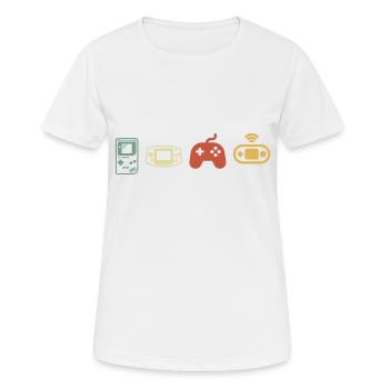 Vintage Retro Console - Women's Breathable T-Shirt - white - Front - AI Model Female 172 dark (172cm)
