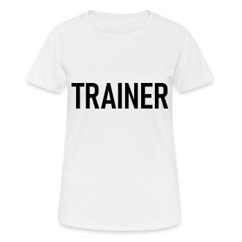 Formateur Entraîneur Sport Training - T-shirt respirant Femme - blanc - Devant - AI Model Female 172 dark (172cm)