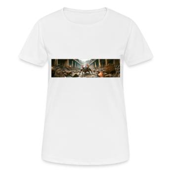 Apokalypse Welt nach der Menschheit Riesenkakerlake - Frauen T-Shirt atmungsaktiv - Weiß - Vorne - AI Model Female 172 dark (172cm)