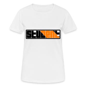 Logo de l’étudiant - T-shirt respirant Femme - blanc - Devant - AI Model Female 172 dark (172cm)