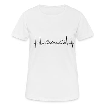 Lac de Constance - T-shirt respirant Femme - blanc - Devant - AI Model Female 172 dark (172cm)