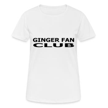 Ginger Fan Club - Women's Breathable T-Shirt - white - Front - AI Model Female 172 dark (172cm)