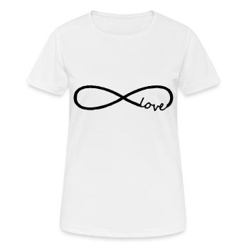 Unendlichkeit - Frauen T-Shirt atmungsaktiv - Weiß - Vorne - AI Model Female 172 dark (172cm)