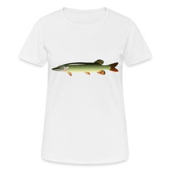 fish15 - Frauen T-Shirt atmungsaktiv - Weiß - Vorne - AI Model Female 172 dark (172cm)